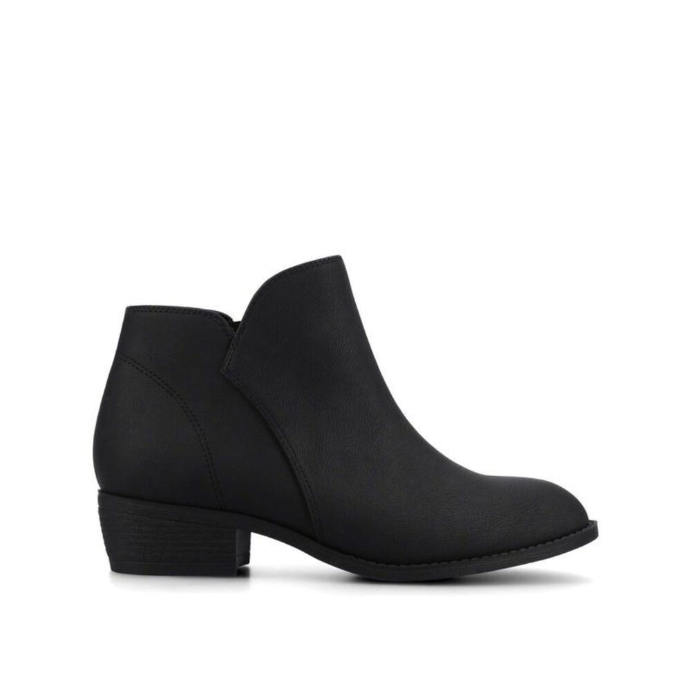 NWOB Journee Solarah Ankle Bootie Vintage Black Vegan Leather - Size 10M